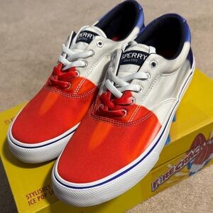 Sperry Red and Cream Casual Shoes size 10.5